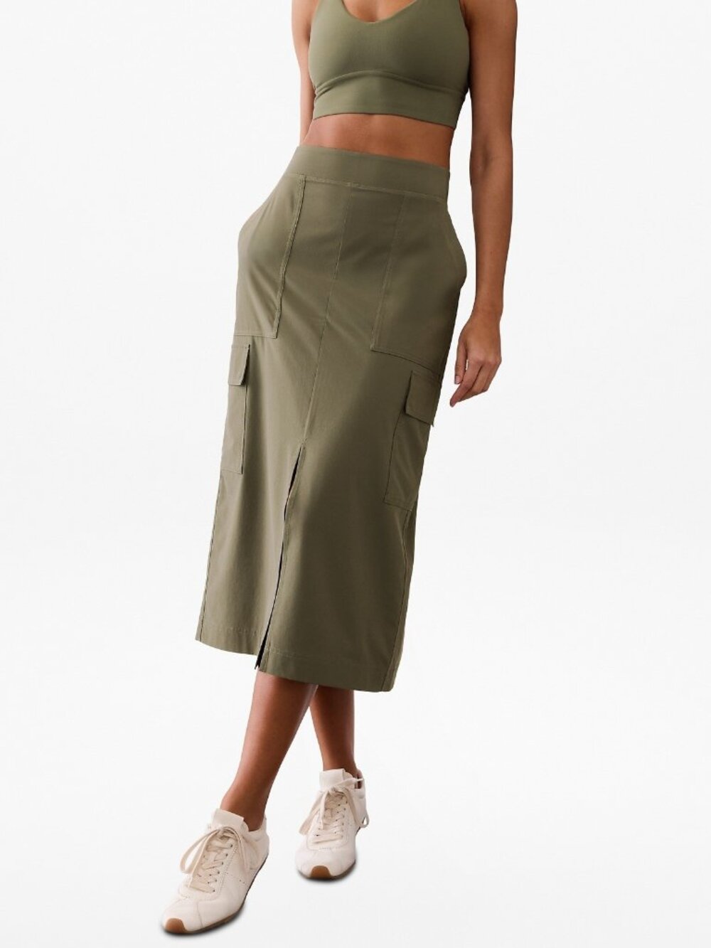ATHLETA BROOKLYN HEIGHTS TRAVEL HIKING CARGO SKIRT MIDI NEW WITH TAGS SIZE 0
